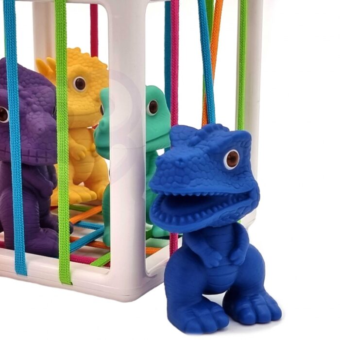 WOOPIE Elastyczna Kostka Sensoryczna Sorter dla Dzieci Kolorowe Dinozaury 6 el. - obrazek 10