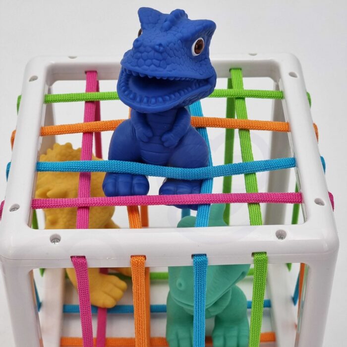 WOOPIE Elastyczna Kostka Sensoryczna Sorter dla Dzieci Kolorowe Dinozaury 6 el. - obrazek 11