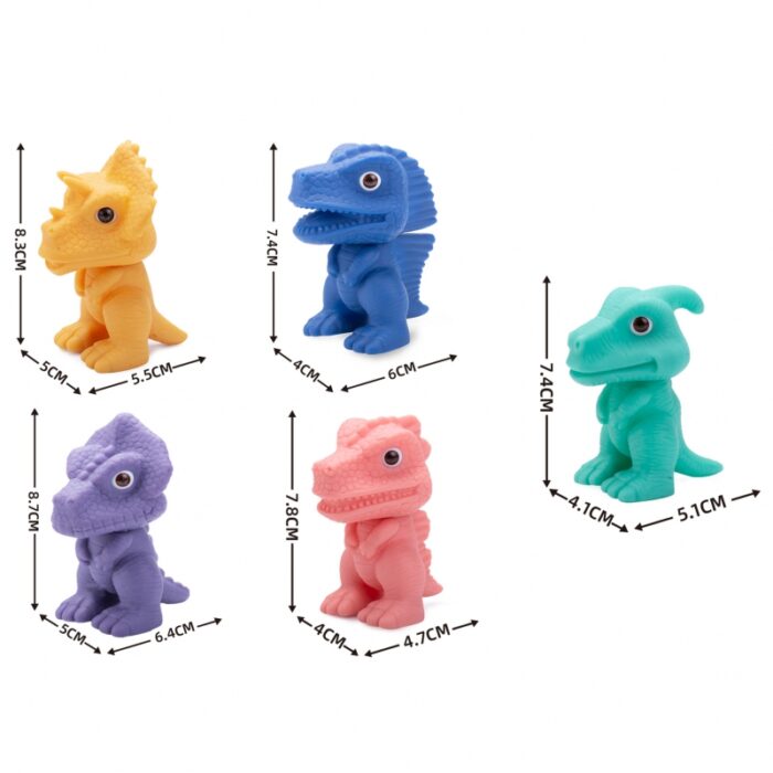 WOOPIE Elastyczna Kostka Sensoryczna Sorter dla Dzieci Kolorowe Dinozaury 6 el. - obrazek 15