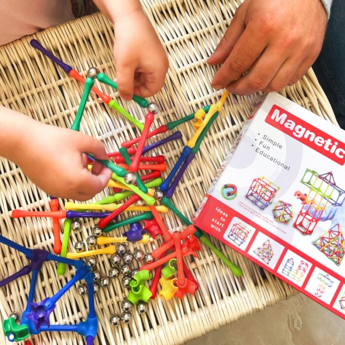 WOOPIE Klocki Magnetyczne Konstrukcyjne Układanka Kreatywna 110 el. - obrazek 5
