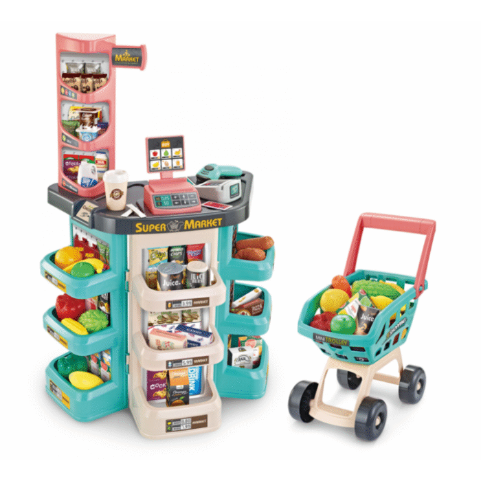 WOOPIE Sklep Supermarket i Wózek Koszyk Sklepowy Kasa Waga Skaner 47 akc - obrazek 2