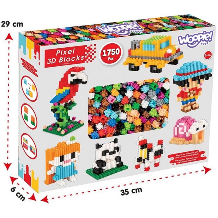 WOOPIE Klocki Konstrukcyjne 3D PIXEL 1750 el. - obrazek 6