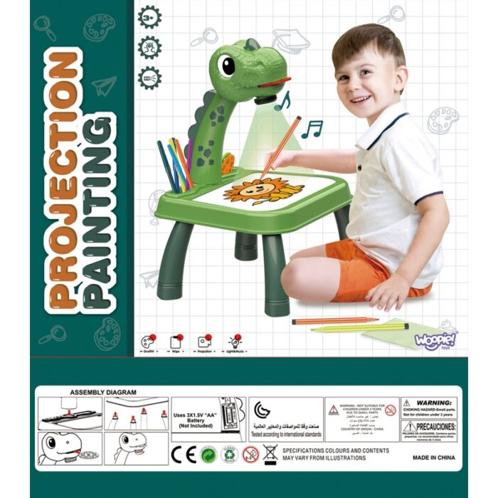 WOOPIE Drawing Board Dinosaur Projector + Markers - obrazek 8