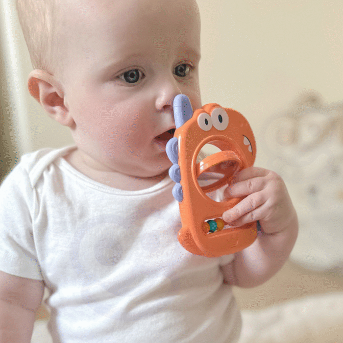 WOOPIE BABY Zabawka Sensoryczna Gryzak Lusterko Dino - obrazek 5