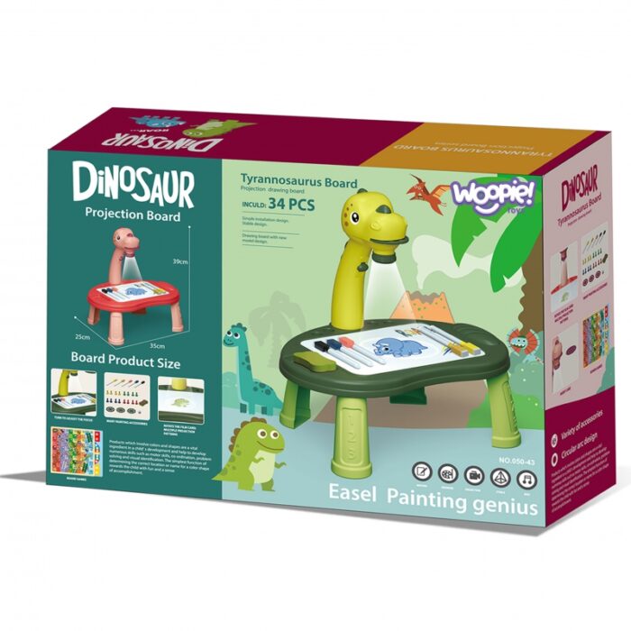 WOOPIE Tablica do Rysowania Projektor Dinozaur 24 Wzory + 2 Gry - obrazek 11