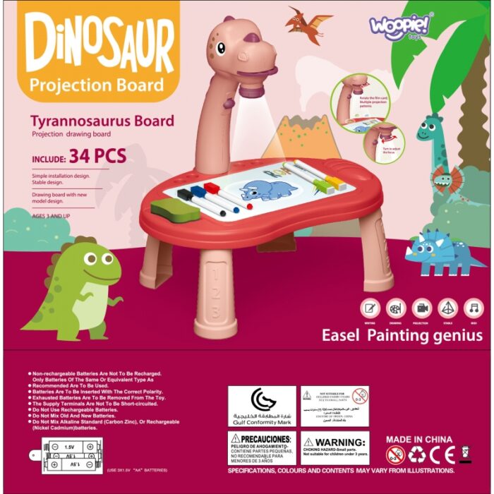 WOOPIE Tablica do Rysowania Projektor Dinozaur 24 Wzory + 2 Gry - obrazek 12