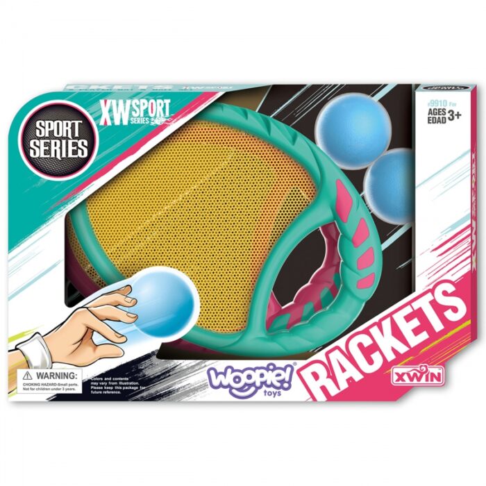 WOOPIE Gra Zręcznościowa CATCH BALL 2 Paletki + 2 Piłki - obrazek 6