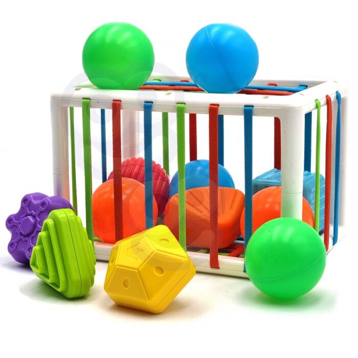 WOOPIE BABY Elastyczna Kostka Sensoryczna Sorter dla Dzieci Kolorowe Kształty 13 el. - obrazek 5