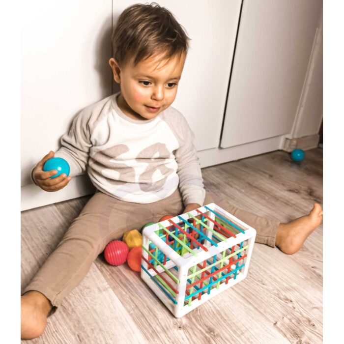 WOOPIE BABY Elastyczna Kostka Sensoryczna Sorter dla Dzieci Kolorowe Kształty 13 el. - obrazek 7