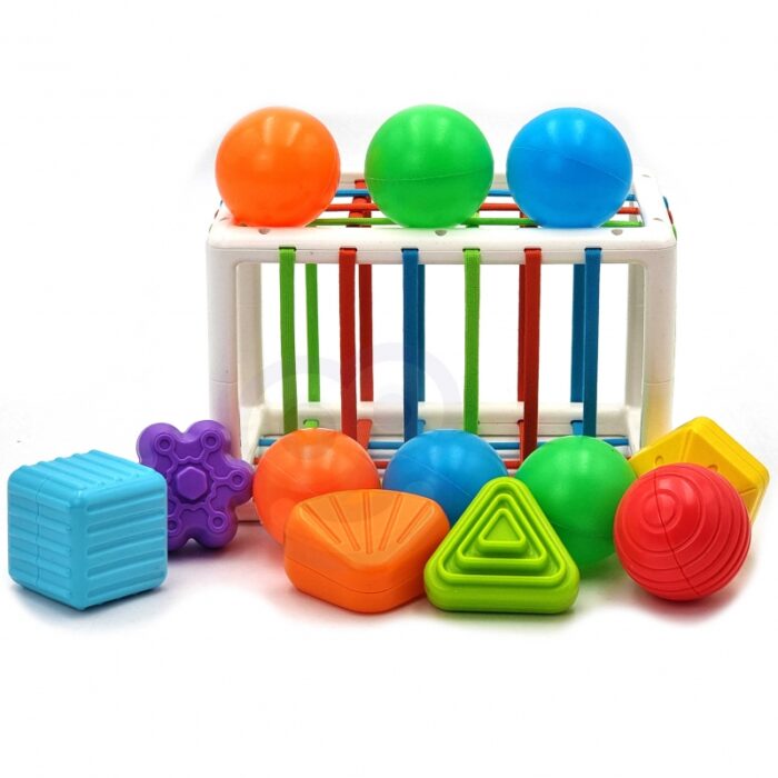 WOOPIE BABY Elastyczna Kostka Sensoryczna Sorter dla Dzieci Kolorowe Kształty 13 el. - obrazek 11