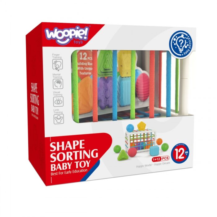 WOOPIE BABY Elastyczna Kostka Sensoryczna Sorter dla Dzieci Kolorowe Kształty 13 el. - obrazek 15