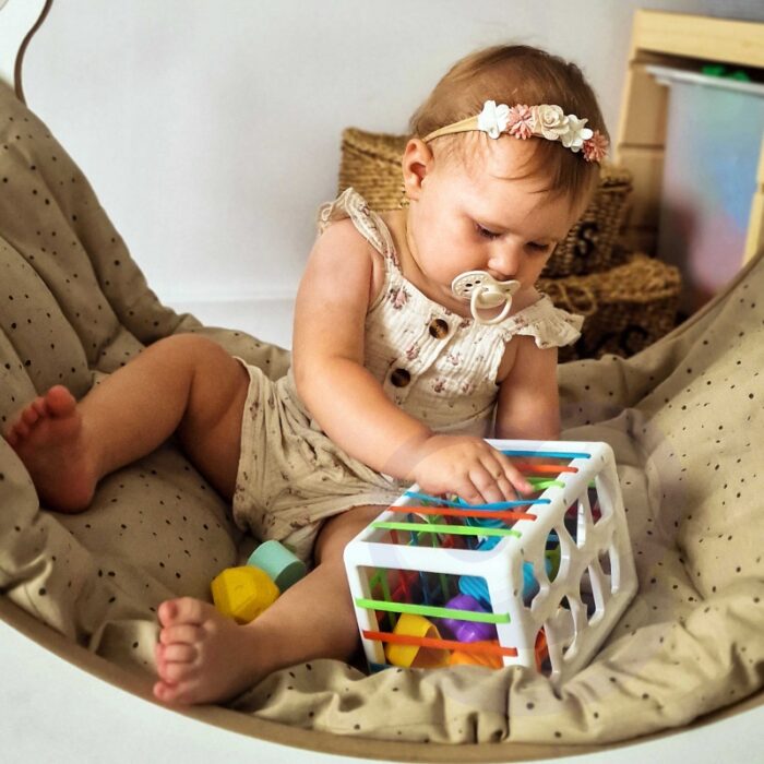 WOOPIE BABY Elastyczna Kostka Sensoryczna Sorter dla Dzieci Kolorowe Kształty Alfabet 15 el. - obrazek 5