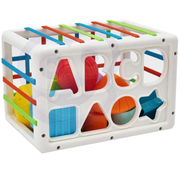 WOOPIE BABY Elastyczna Kostka Sensoryczna Sorter dla Dzieci Kolorowe Kształty Alfabet 15 el. - obrazek 8