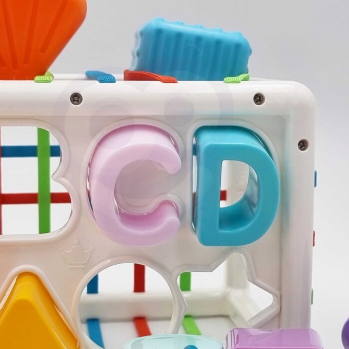 WOOPIE BABY Elastyczna Kostka Sensoryczna Sorter dla Dzieci Kolorowe Kształty Alfabet 15 el. - obrazek 10