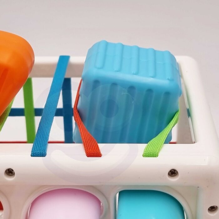 WOOPIE BABY Elastyczna Kostka Sensoryczna Sorter dla Dzieci Kolorowe Kształty Alfabet 15 el. - obrazek 11