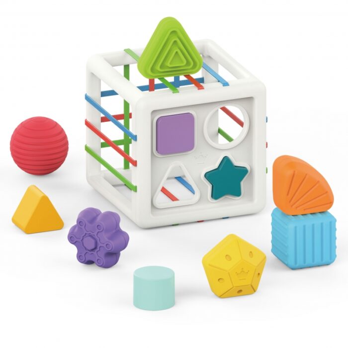 WOOPIE BABY Elastyczna Kostka Sensoryczna Sorter dla Dzieci Kolorowe Kształty 11 el. - obrazek 7