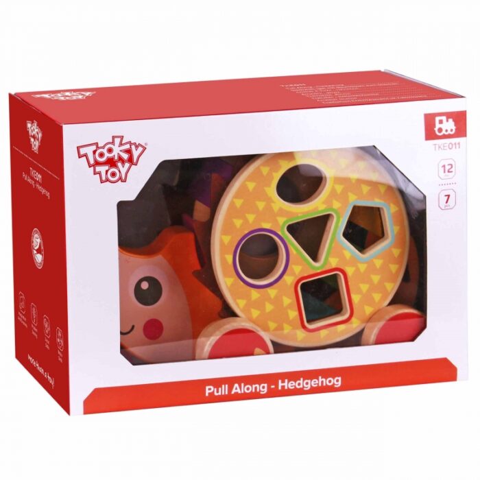 TOOKY TOY Duży Drewniany Sorter Jeż Do Ciągnięcia 2w1 - obrazek 4