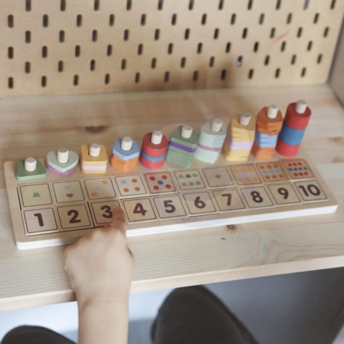 VIGA PolarB Drewniane Liczydło Sorter Nauka Liczb Montessori - obrazek 2