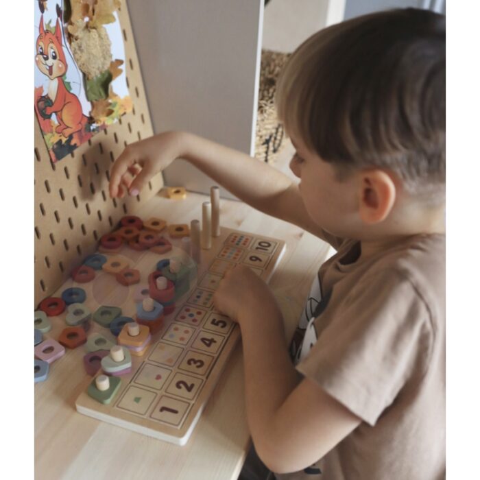 VIGA PolarB Drewniane Liczydło Sorter Nauka Liczb Montessori - obrazek 3