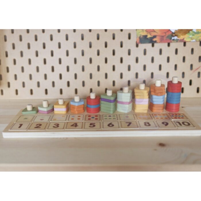 VIGA PolarB Drewniane Liczydło Sorter Nauka Liczb Montessori - obrazek 7