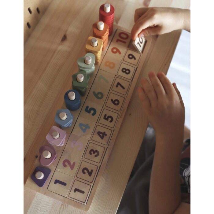 VIGA PolarB Drewniane Liczydło Sorter Nauka Liczb Montessori - obrazek 8