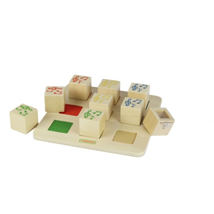 Drewniany Sorter Sensoryczny Łączenie Dźwięków Masterkidz Montessori - obrazek 2