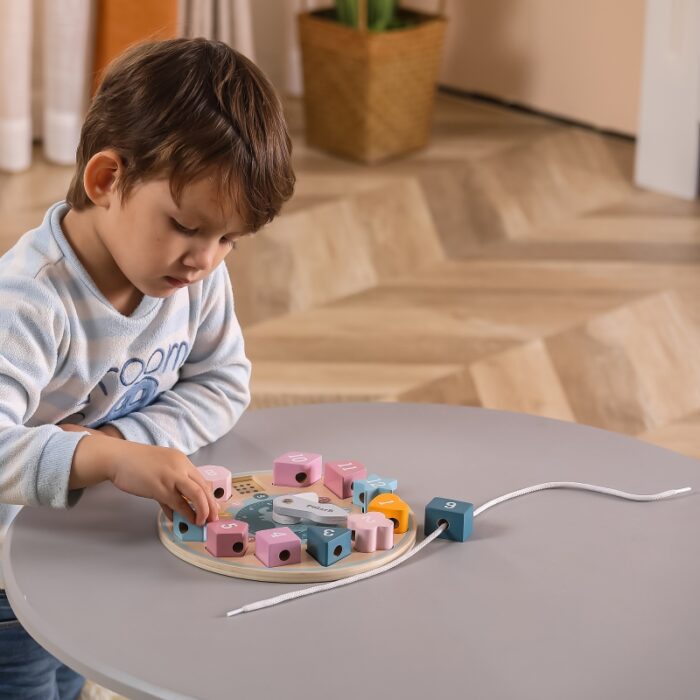 VIGA PolarB Sorter Kształtów Zegar nawlekanka Montessori - obrazek 9