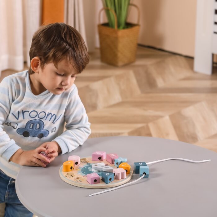 VIGA PolarB Sorter Kształtów Zegar nawlekanka Montessori - obrazek 10