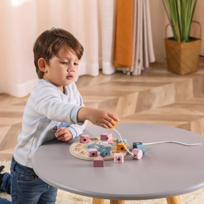 VIGA PolarB Sorter Kształtów Zegar nawlekanka Montessori - obrazek 11