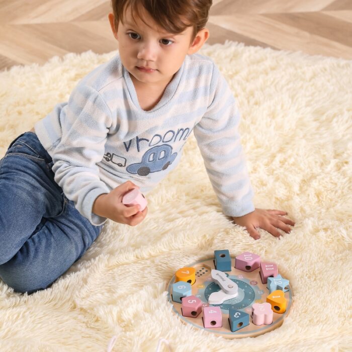 VIGA PolarB Sorter Kształtów Zegar nawlekanka Montessori - obrazek 12