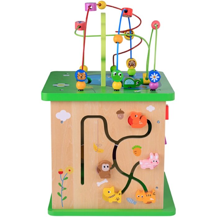 TOOKY TOY Kostka Edukacyjna Sorter Labirynt Przeplatanka Zwierzątka - obrazek 5