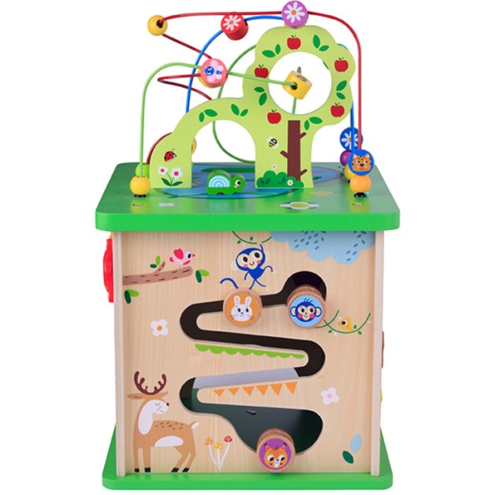 TOOKY TOY Kostka Edukacyjna Sorter Labirynt Przeplatanka Zwierzątka - obrazek 6