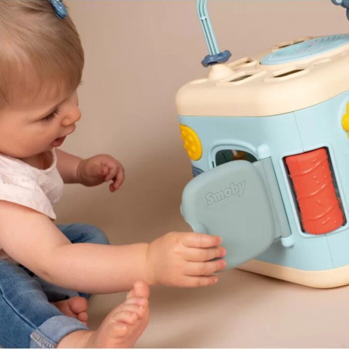 SMOBY Little Sensoryczna Kostka Aktywności dla Dzieci Sorter Labirynt 13w1 - obrazek 4