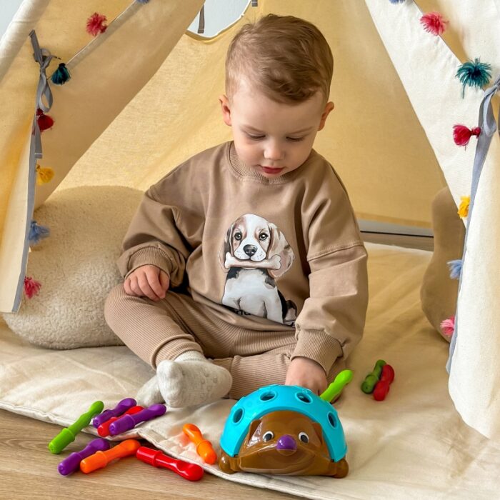 WOOPIE Gra Zręcznościowa Jeżyk Sorter Montessori Nauka Liczb i Kolorów 4w1 - obrazek 4