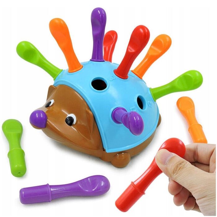 WOOPIE Gra Zręcznościowa Jeżyk Sorter Montessori Nauka Liczb i Kolorów 4w1 - obrazek 8