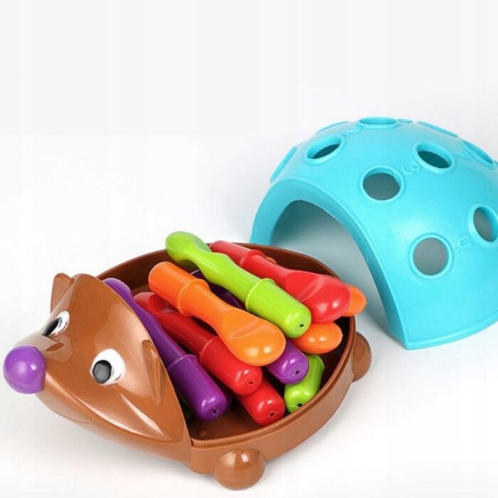 WOOPIE Gra Zręcznościowa Jeżyk Sorter Montessori Nauka Liczb i Kolorów 4w1 - obrazek 9
