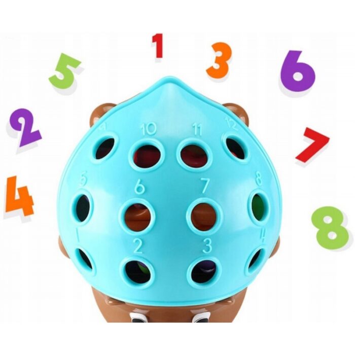 WOOPIE Gra Zręcznościowa Jeżyk Sorter Montessori Nauka Liczb i Kolorów 4w1 - obrazek 12