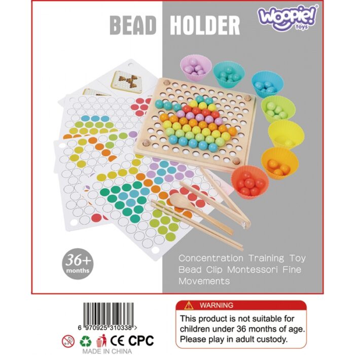 WOOPIE Kolorowe Kulki Układanka Montessori Mozaika Sorter - obrazek 8