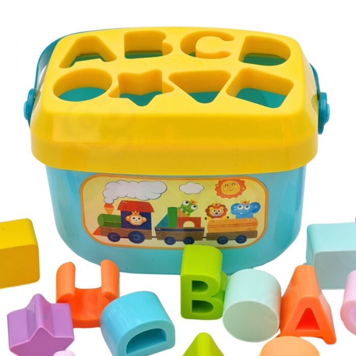 WOOPIE BABY Sorter 2w1 Skrzynka Walizka + Nauka Alfabetu i Kształtów - obrazek 3