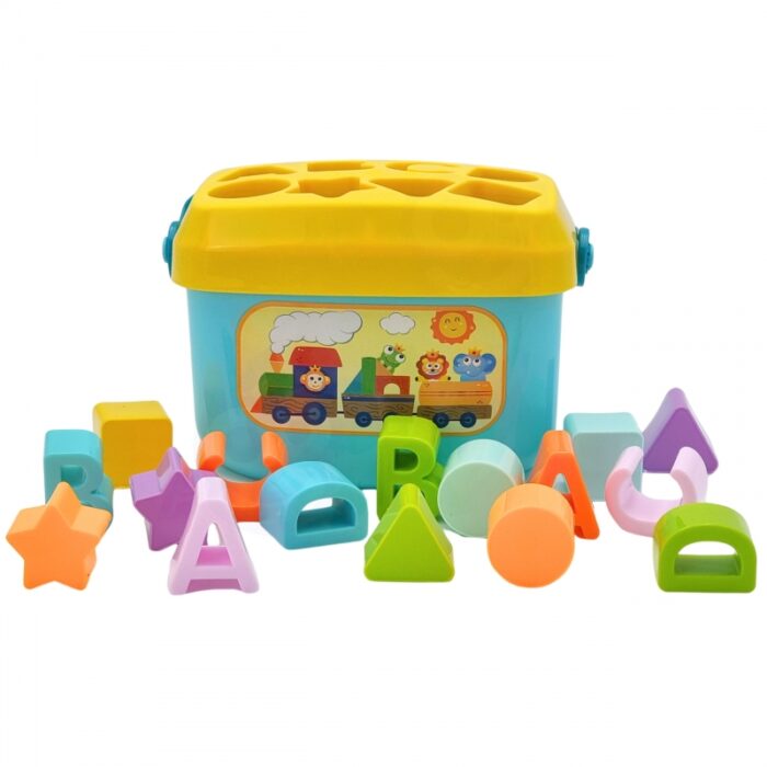 WOOPIE BABY Sorter 2w1 Skrzynka Walizka + Nauka Alfabetu i Kształtów - obrazek 5