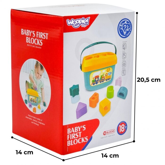WOOPIE BABY Sorter 2w1 Skrzynka Walizka + Nauka Alfabetu i Kształtów - obrazek 9