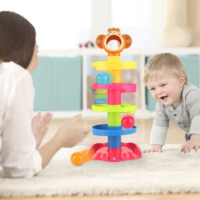 WOOPIE BABY Kulodrom Tor Kulkowy Zestaw Spirala + 3 Kulki - obrazek 2