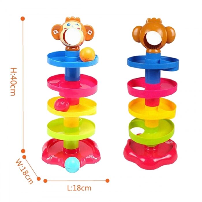 WOOPIE BABY Kulodrom Tor Kulkowy Zestaw Spirala + 3 Kulki - obrazek 5