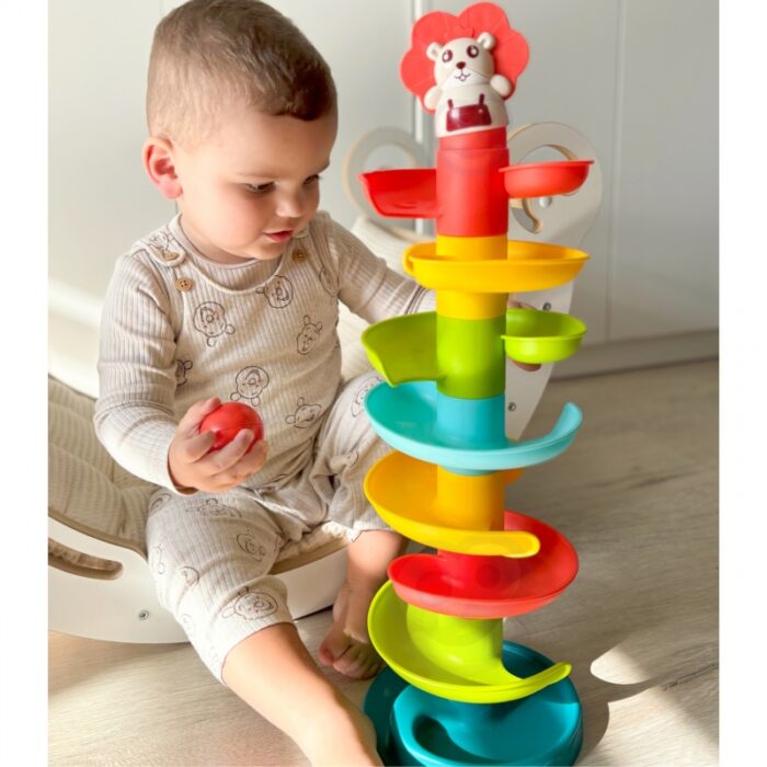 WOOPIE BABY Kulodrom Tor Kulkowy Zestaw Spirala + 6 Kulek - obrazek 2