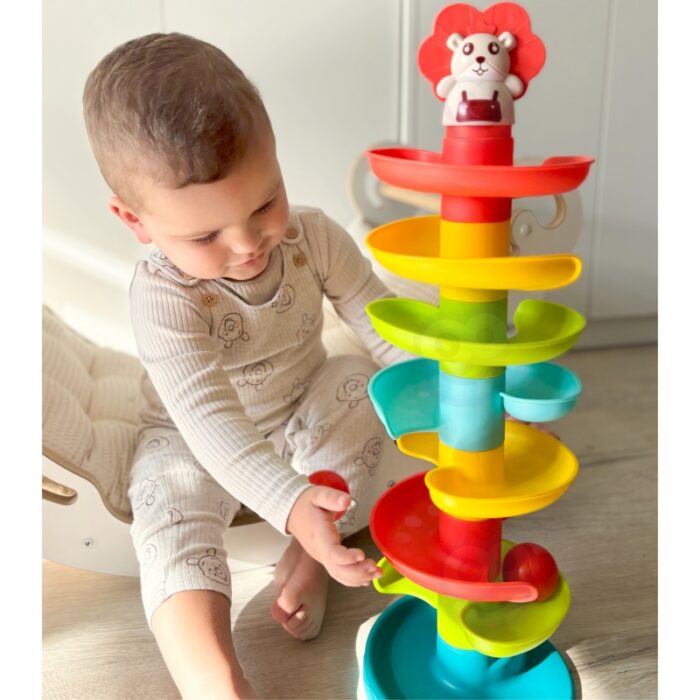 WOOPIE BABY Kulodrom Tor Kulkowy Zestaw Spirala + 6 Kulek - obrazek 3