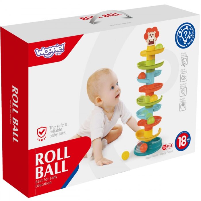 WOOPIE BABY Kulodrom Tor Kulkowy Zestaw Spirala + 6 Kulek - obrazek 8