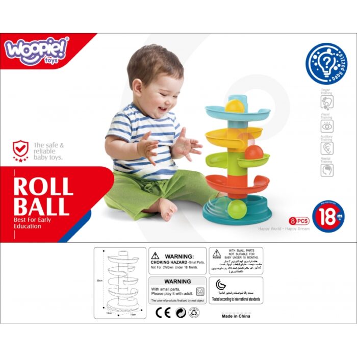 WOOPIE BABY Kulodrom Tor Kulkowy Zestaw Spirala + 3 Kulki - obrazek 5