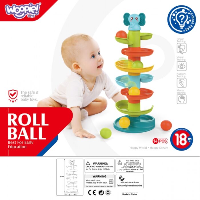 WOOPIE BABY Kulodrom Tor Kulkowy Zestaw Spirala + 3 Kulki - obrazek 6