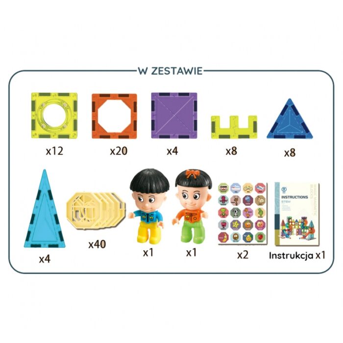 WOOPIE Klocki Magnetyczne Zamek 98 el. - obrazek 8