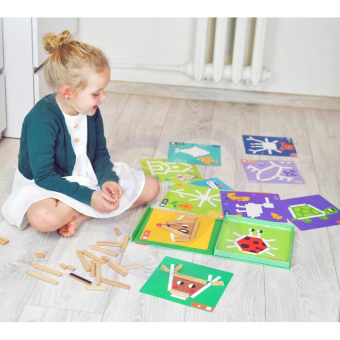 TOOKY TOY Układanka Gra Logiczna Łamigłówki Klocki Magnetyczne dla Dzieci 49 el. - obrazek 4